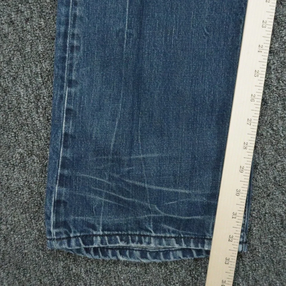 Diesel Jeans Mens 32x32 Blue New Fanker Slim Bootcut 5 Pocket Distressed *